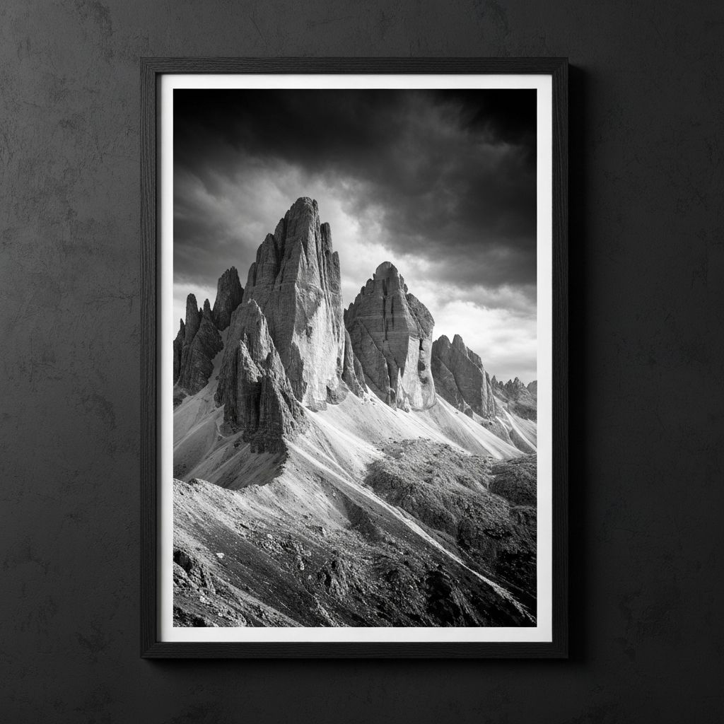 Kunsttrykk - Fjell - A3 signert kunsttrykk på arkivpapir, begrenset opplag